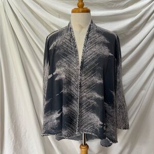 Vocal USA embellished tie dye open cardigan knit top M